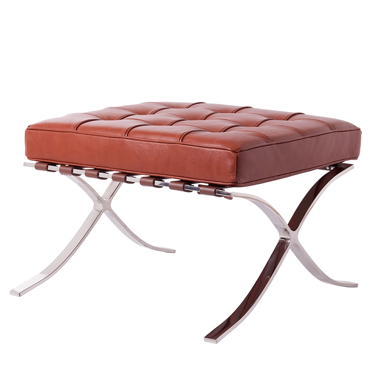 Ludwig Mies vd Rohe style, Ottoman Barcelona Pavillion cognac