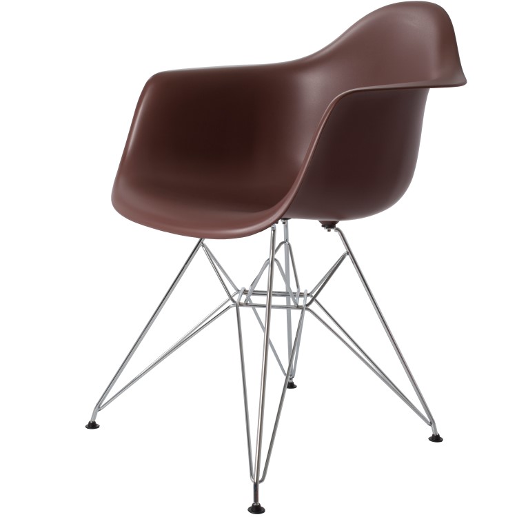 Charles Eames style, Eetkamerstoel DAR PP bruin