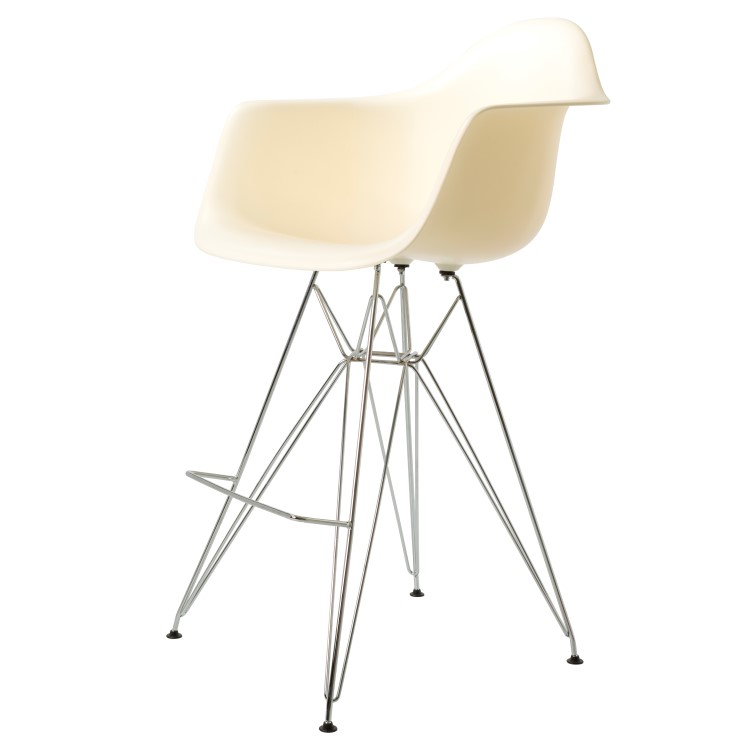 Charles Eames style, Barkruk DAR PP creme