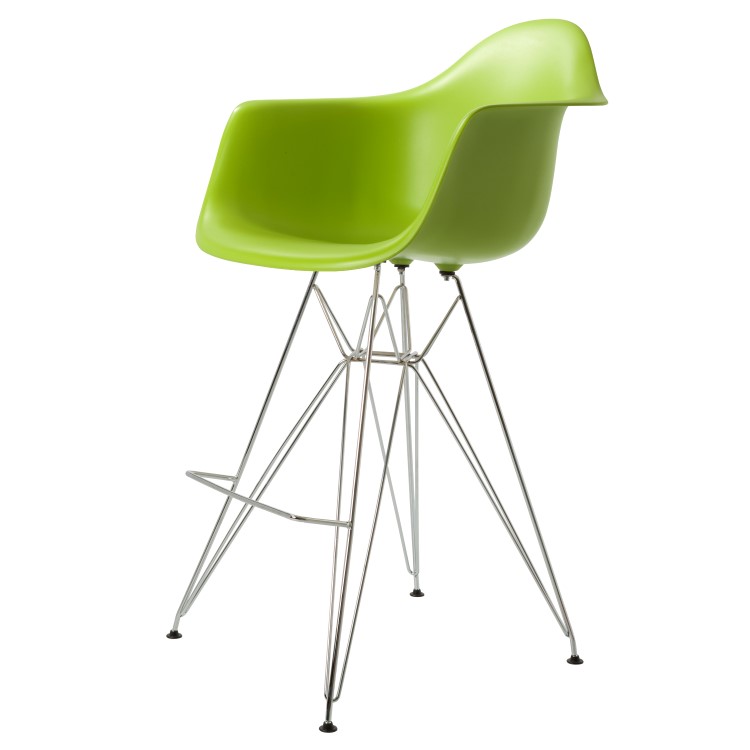 Charles Eames style, Barkruk DAR PP groen