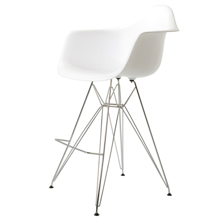 Charles Eames style, Barkruk DAR kruk PP wit