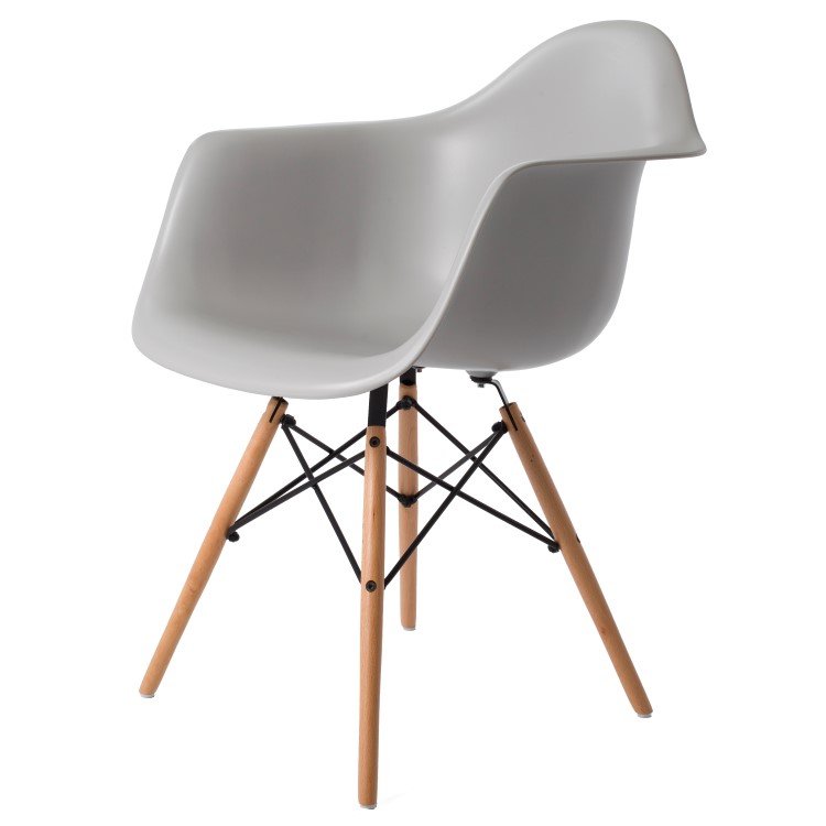 Charles Eames style, Eetkamerstoel DAW PP lichtgrijs