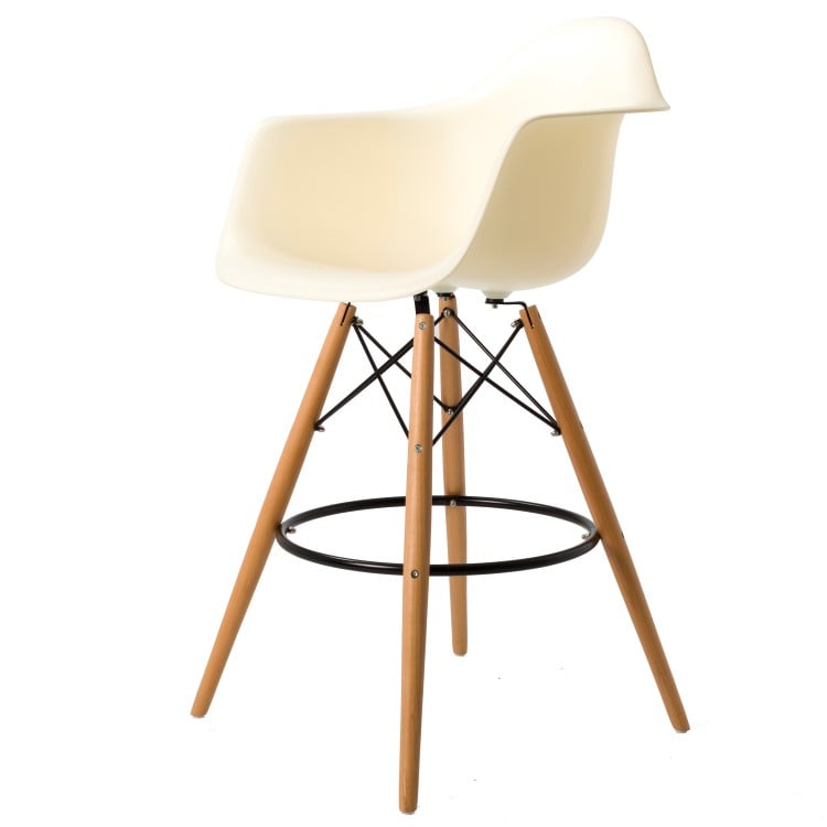 Charles Eames style, Barkruk DAW kruk PP creme