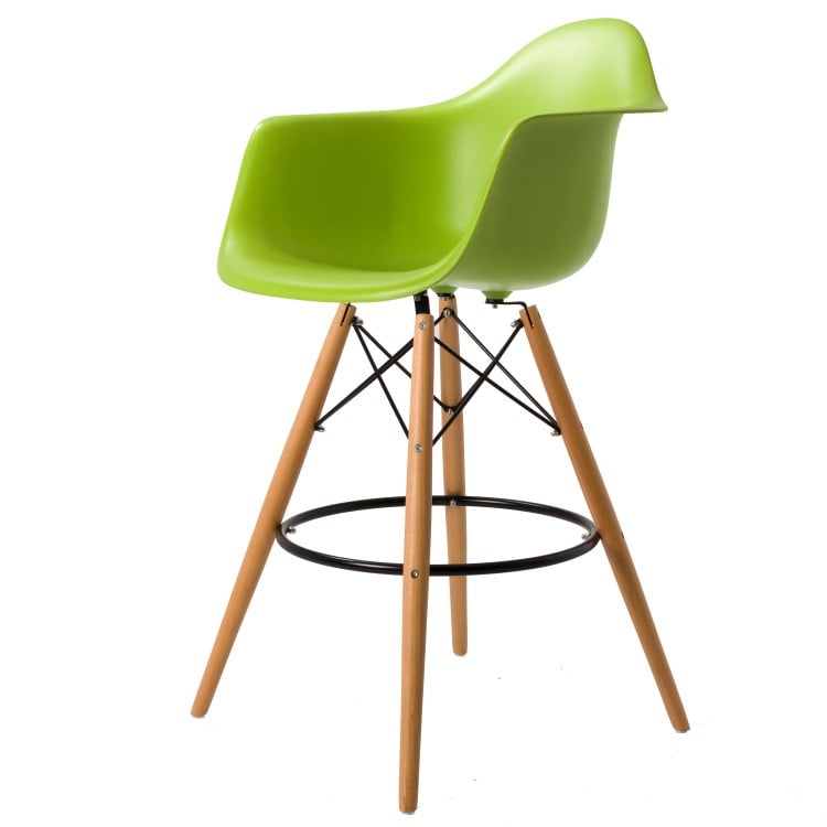 Charles Eames style, Barkruk DAW kruk PP groen