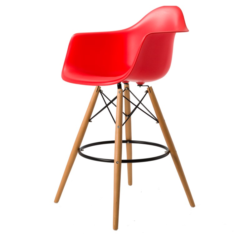 Charles Eames style, Barkruk DAW kruk PP rood