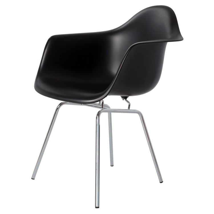 Charles Eames style, Eetkamerstoel DAX PP zwart