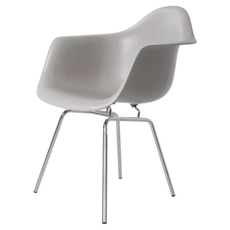 Charles Eames style, Eetkamerstoel DAX PP lichtgrijs