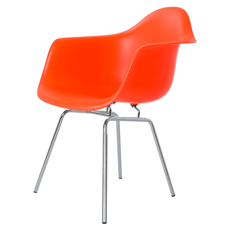 Charles Eames style, Eetkamerstoel DAX PP neon oranje