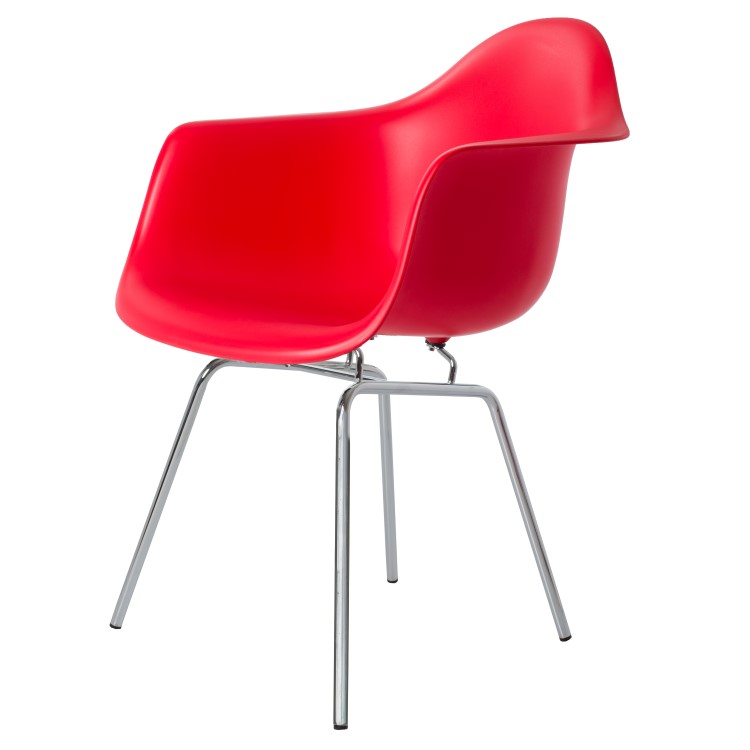 Charles Eames style, Eetkamerstoel DAX PP rood