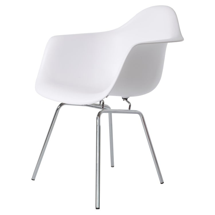 Charles Eames style, Eetkamerstoel DAX PP wit