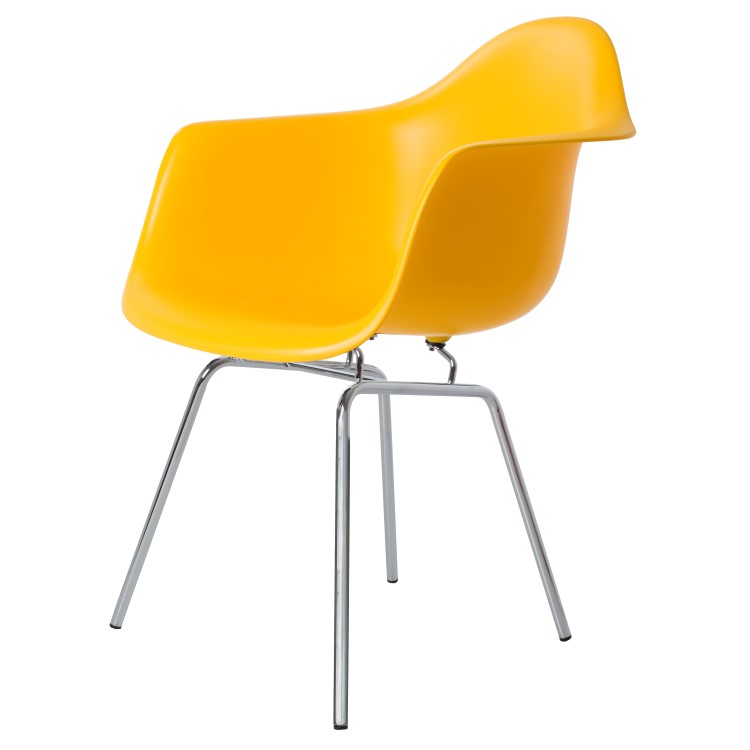 Charles Eames style, Eetkamerstoel DAX PP geel