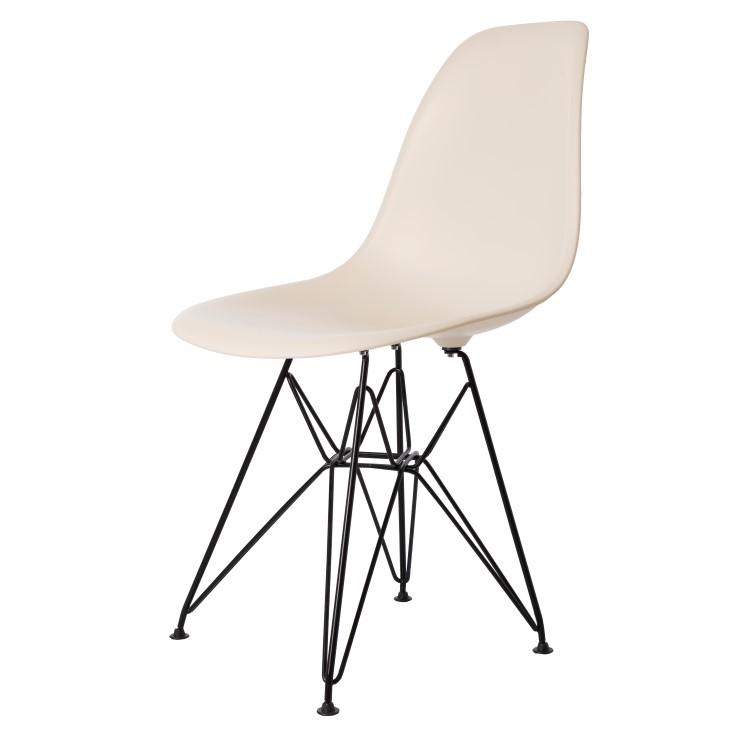 Charles Eames style, Eetkamerstoel DSR mat PP creme