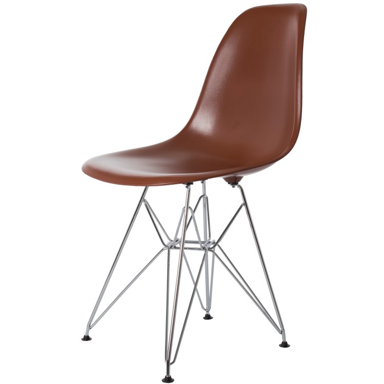 Charles Eames style, Eetkamerstoel DSR ABS bruin