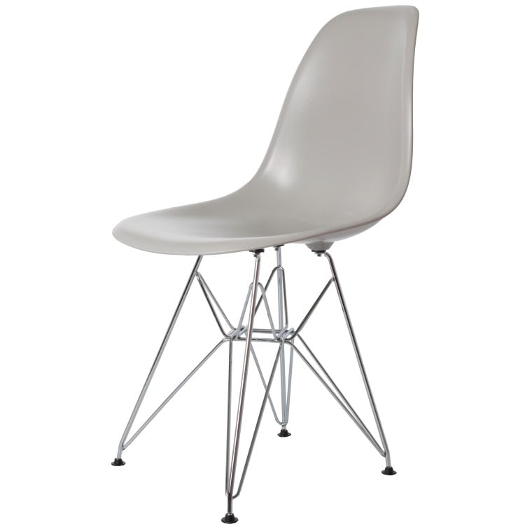 Charles Eames style, Eetkamerstoel DSR ABS lichtgrijs
