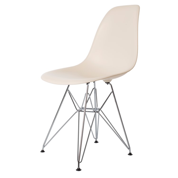 Charles Eames style, Eetkamerstoel DSR mat PP creme