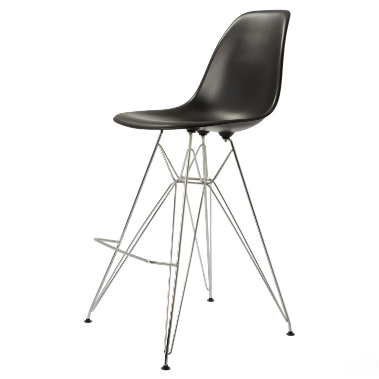 Charles Eames style, Barkruk DSR mat PP zwart