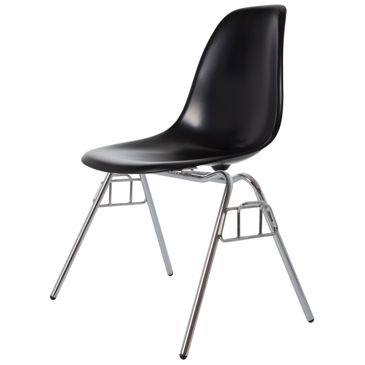 Charles Eames style, Eetkamerstoel DSS ABS zwart