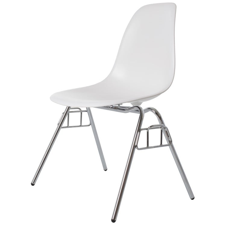 Charles Eames style, Eetkamerstoel DSS ABS wit
