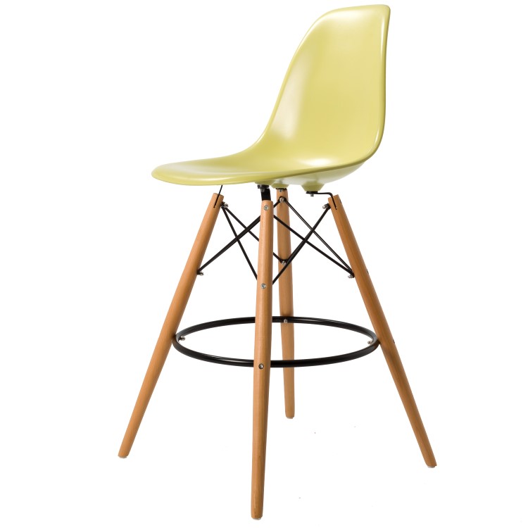 Charles Eames style, Barkruk DSW kruk ABS olijfgroen