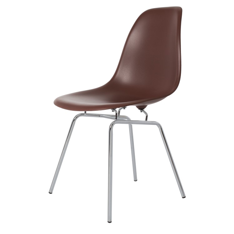Charles Eames style, Eetkamerstoel DSX mat PP bruin