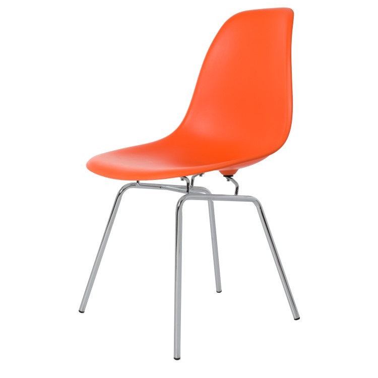 Charles Eames style, Eetkamerstoel DSX mat PP neon oranje