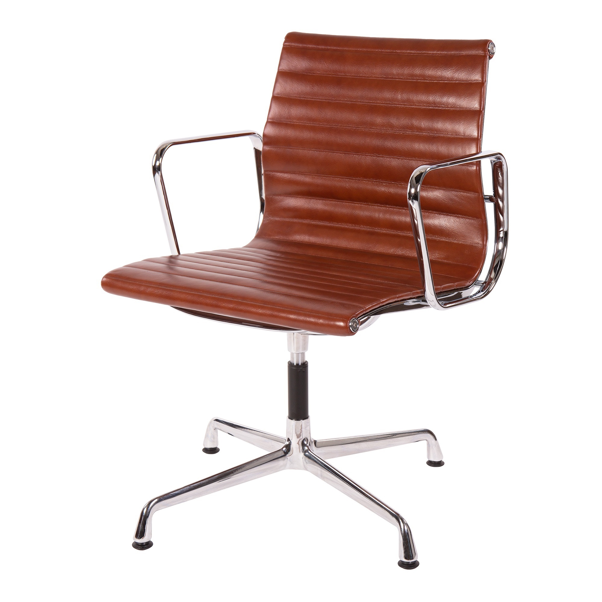 Charles Eames style, Vergaderstoel EA108 Leder antique