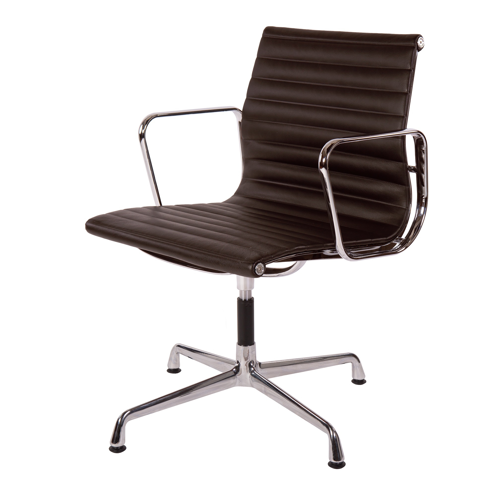 Charles Eames style, Vergaderstoel EA108 Leder bruin