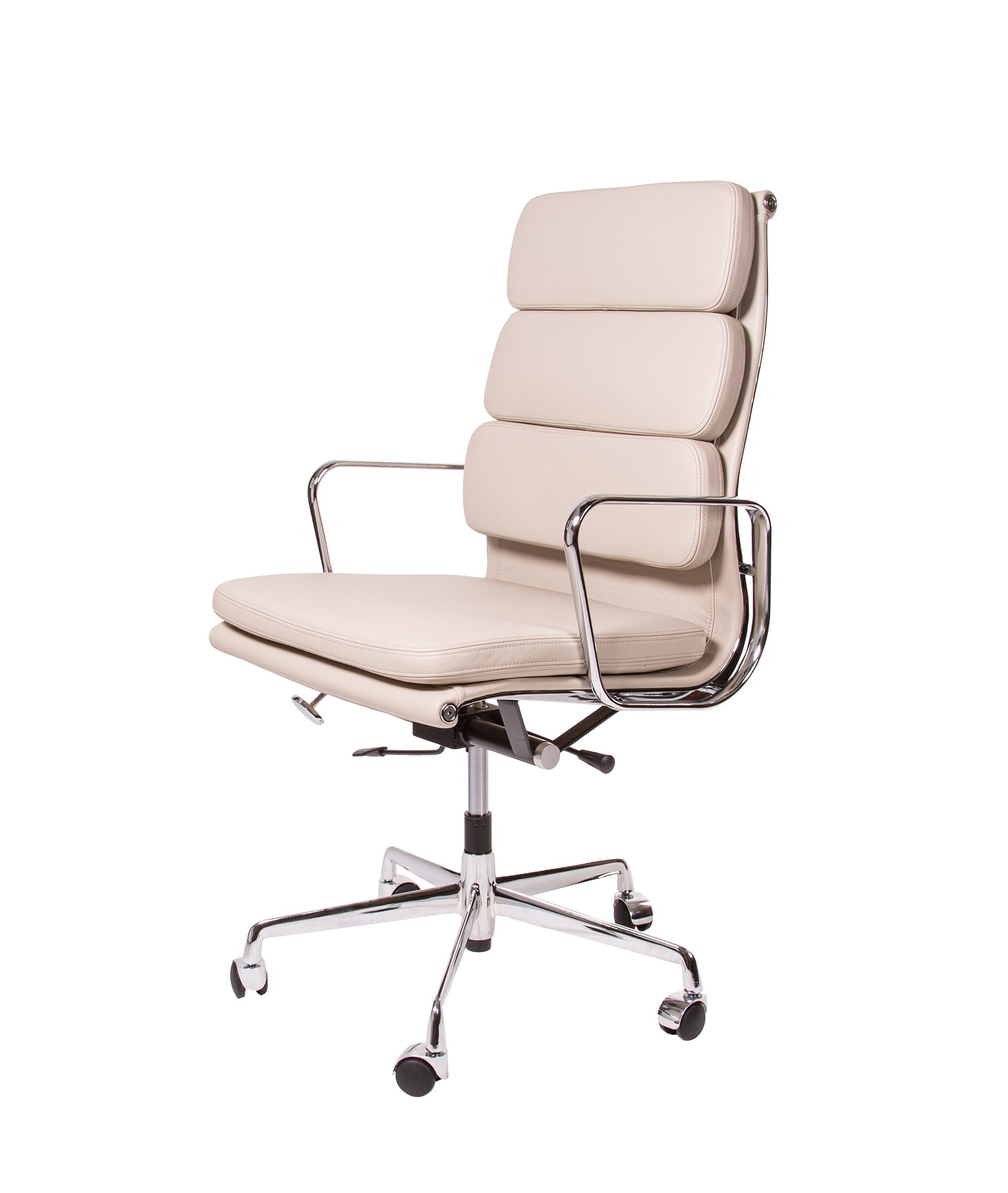 Charles Eames style, Bureaustoel softpad EA219 Leder grijs