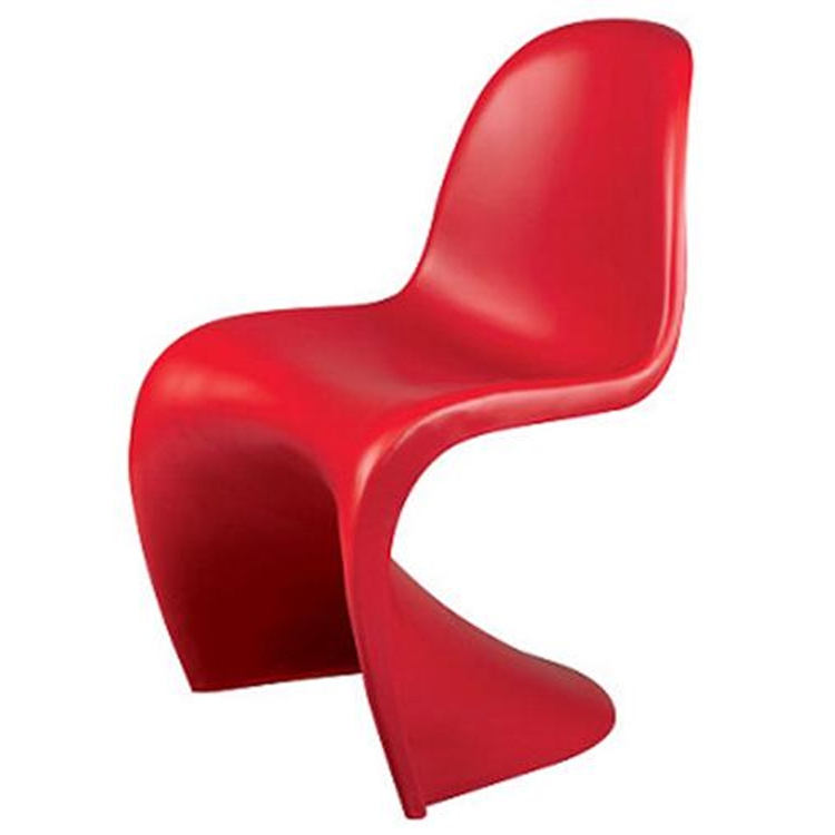 Verner Panton style, Eetkamerstoel Panton stoel mat PP rood