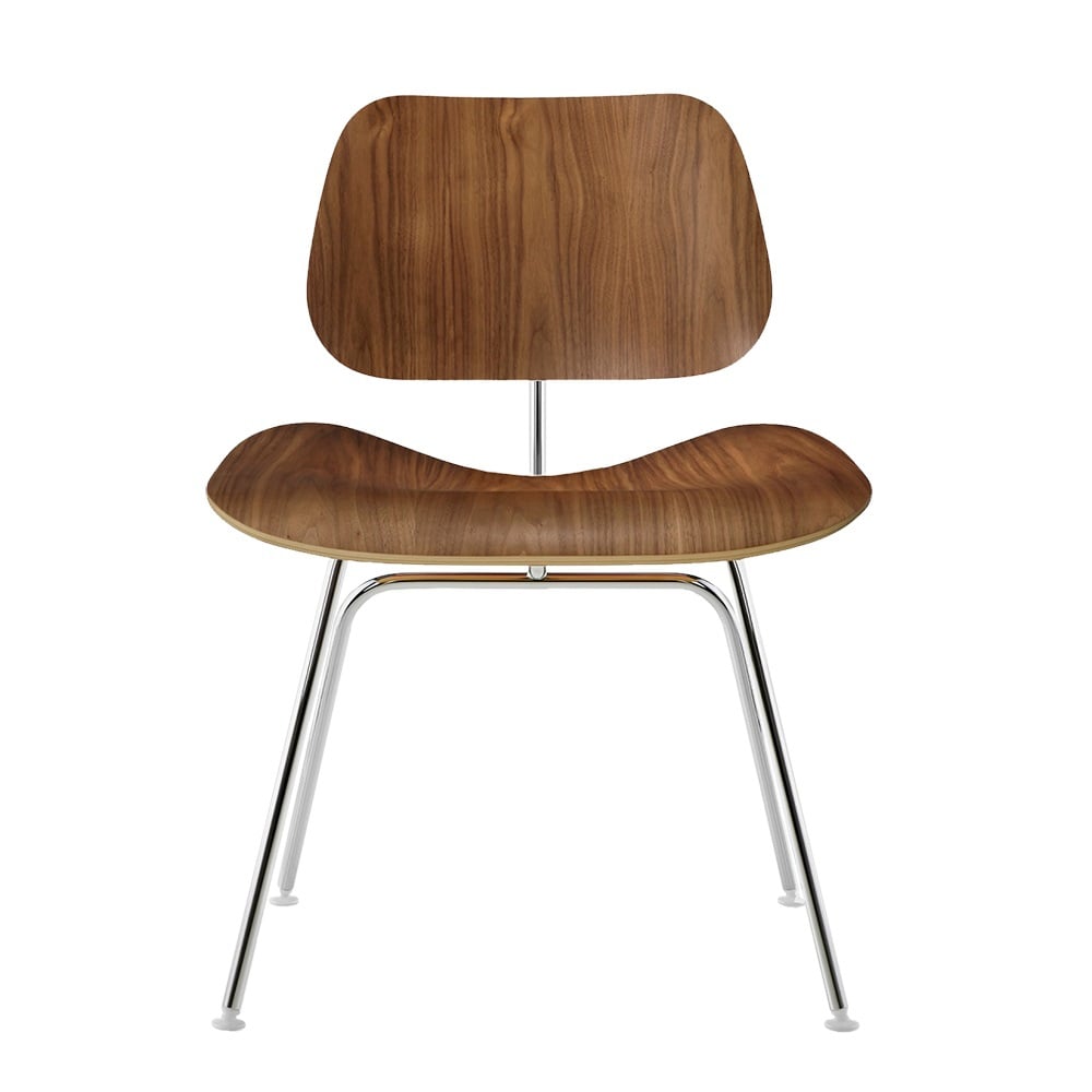 Charles Eames style, Eetkamerstoel DCM Walnoot