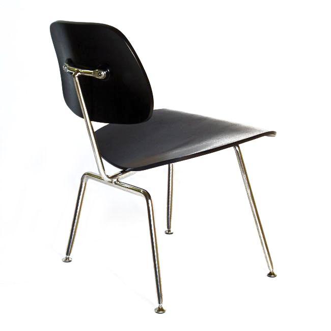 Charles Eames style, Eetkamerstoel DCM zwart