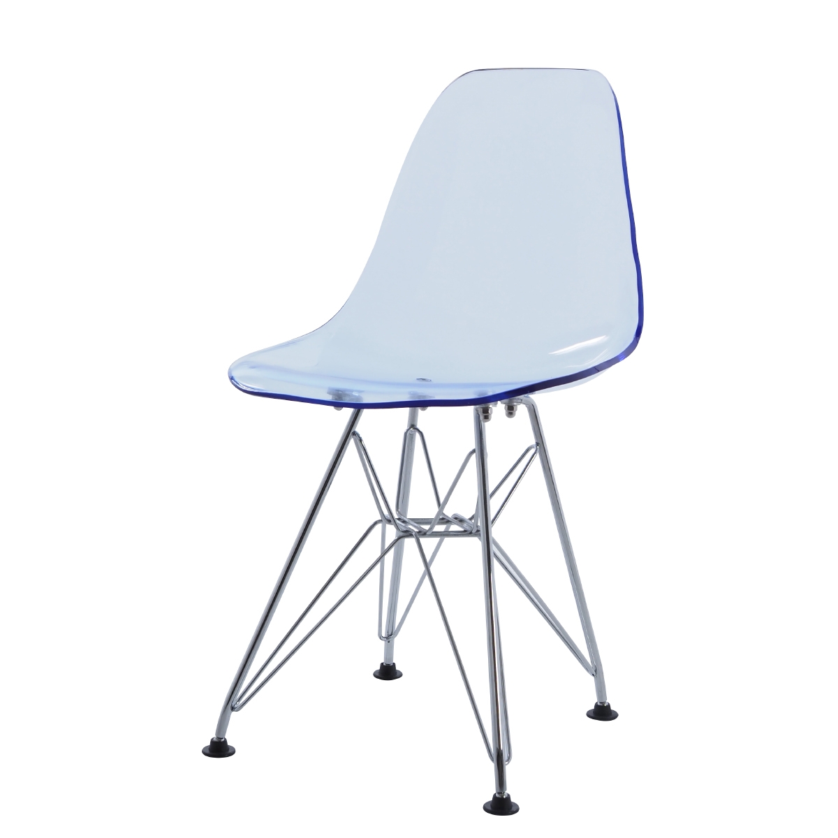Charles Eames style, Kinderstoel DSR Junior transparant blauw