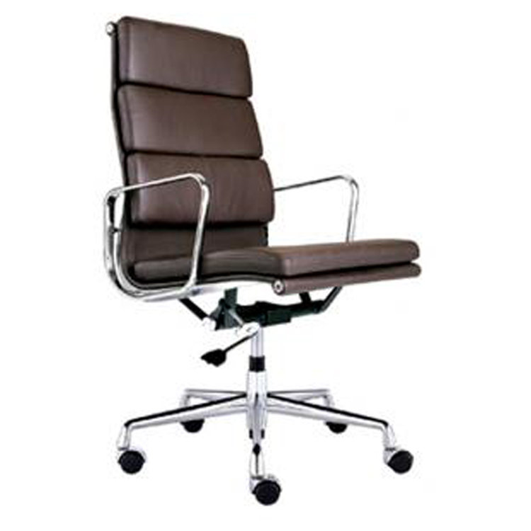 Charles Eames style, Bureaustoel softpad EA219 Leder bruin