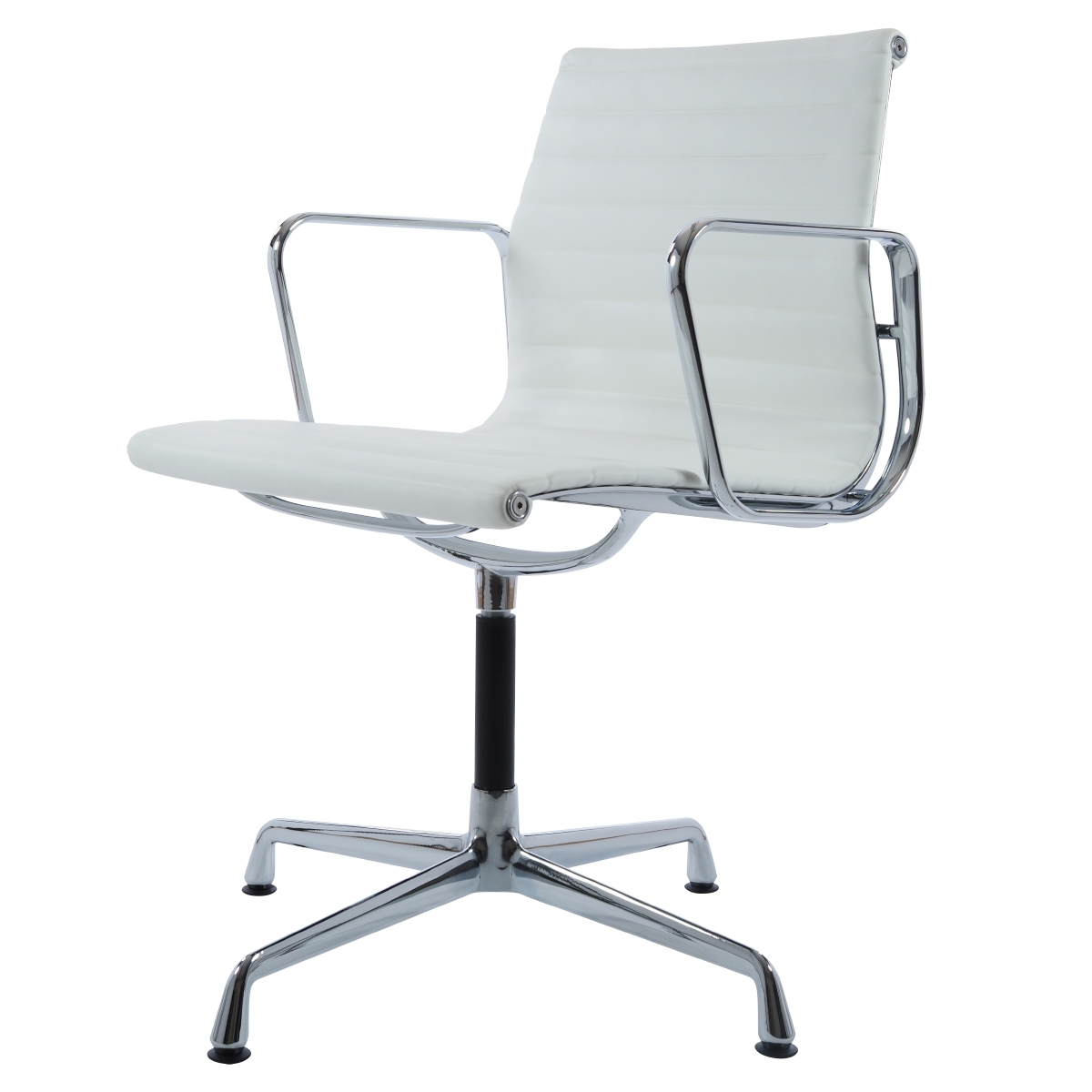 Charles Eames style, Vergaderstoel EA108 Leder wit