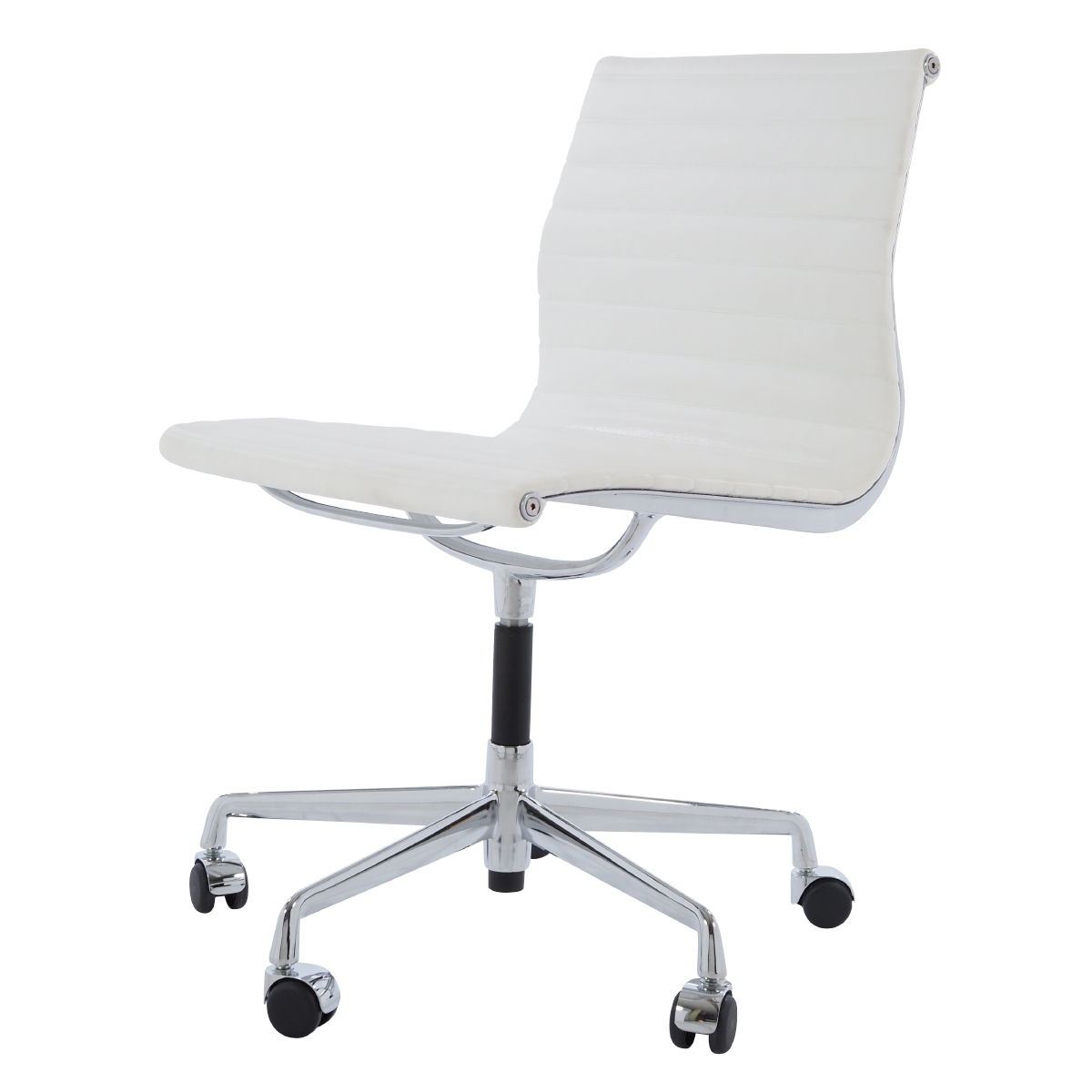 Charles Eames style, Vergaderstoel EA105 Leder wit