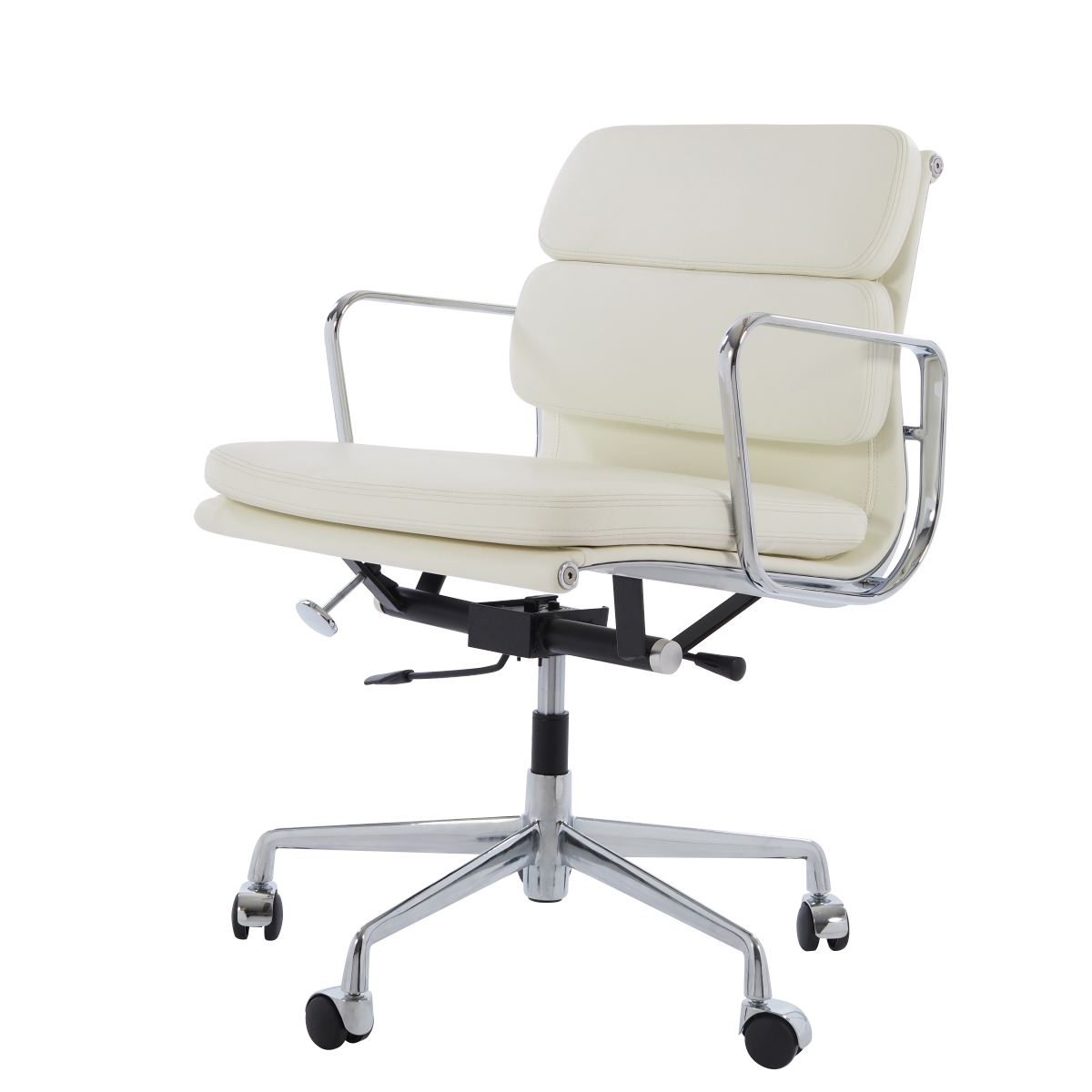 Charles Eames style, Bureaustoel EA217 Leder creme