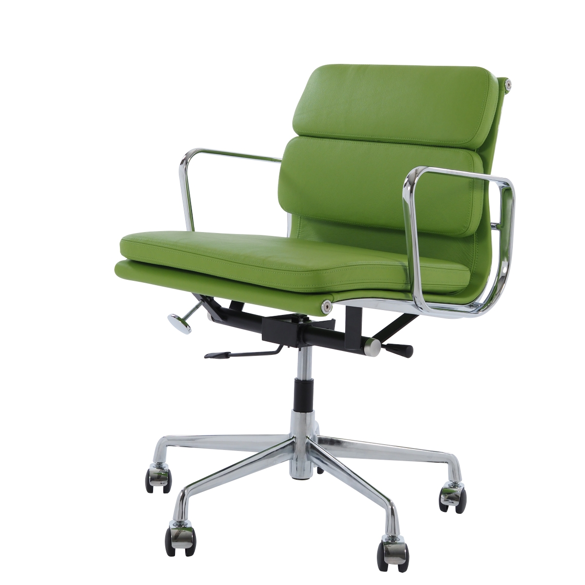 Charles Eames style, Bureaustoel EA217 Leder groen