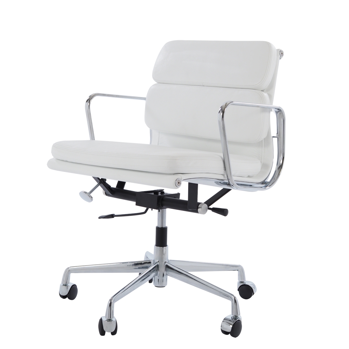 Charles Eames style, Bureaustoel EA217 Leder wit
