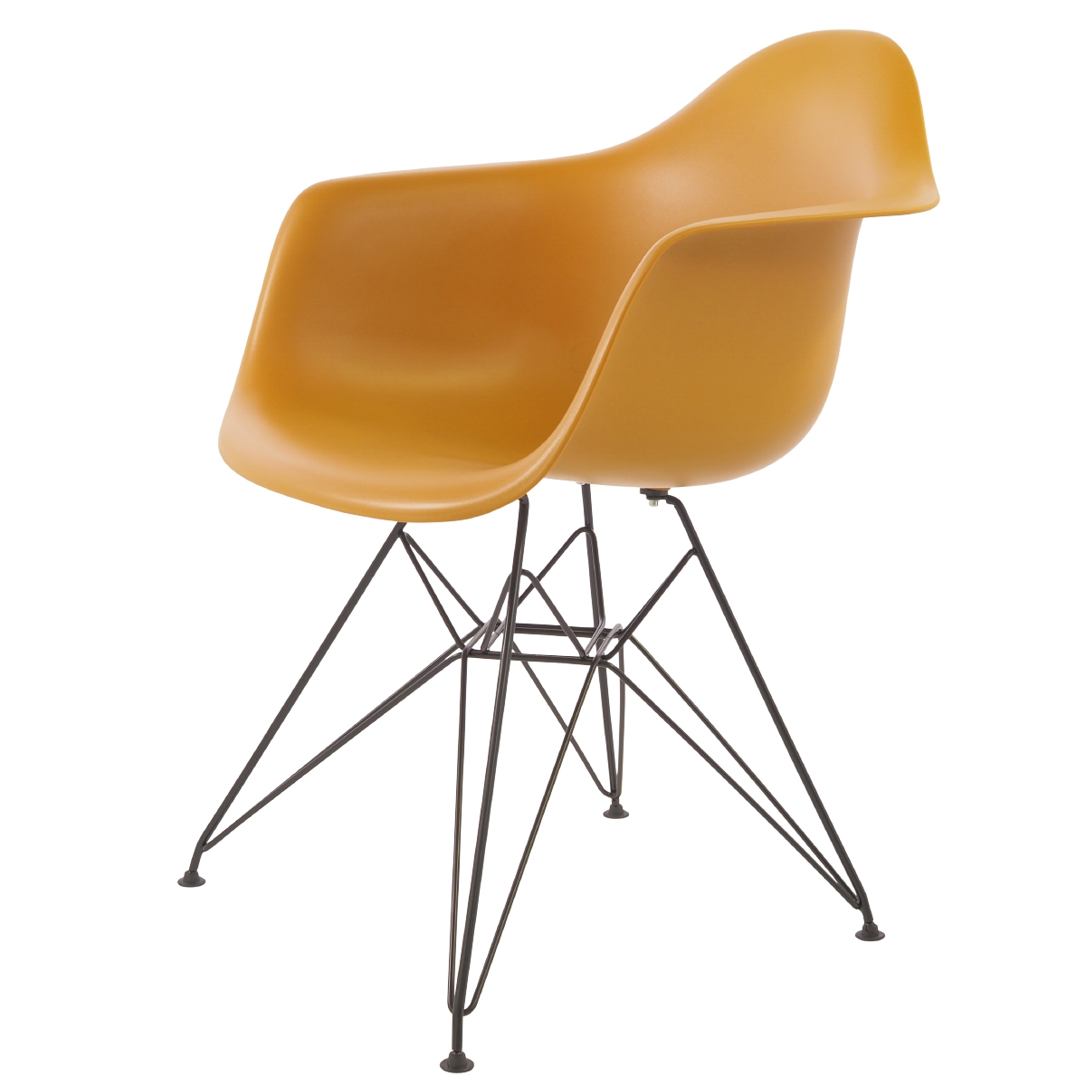 Charles Eames style, Eetkamerstoel DAR Zwart frame PP gember