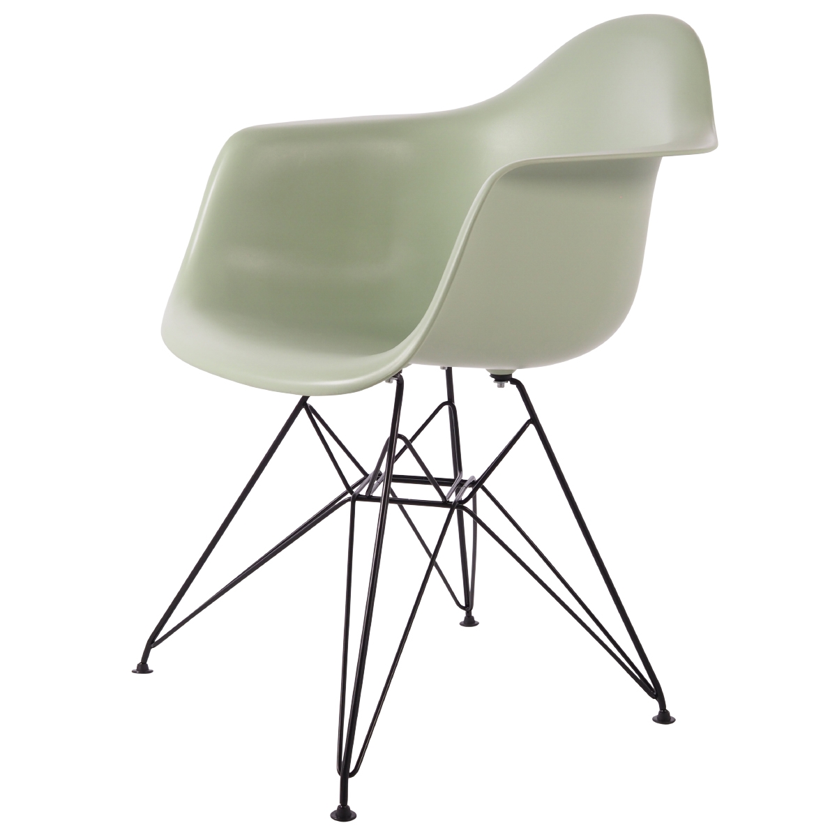 Charles Eames style, Eetkamerstoel DAR Zwart frame PP mint