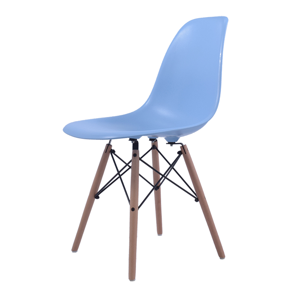 Charles Eames style, Eetkamerstoel DSW ABS lichtblauw