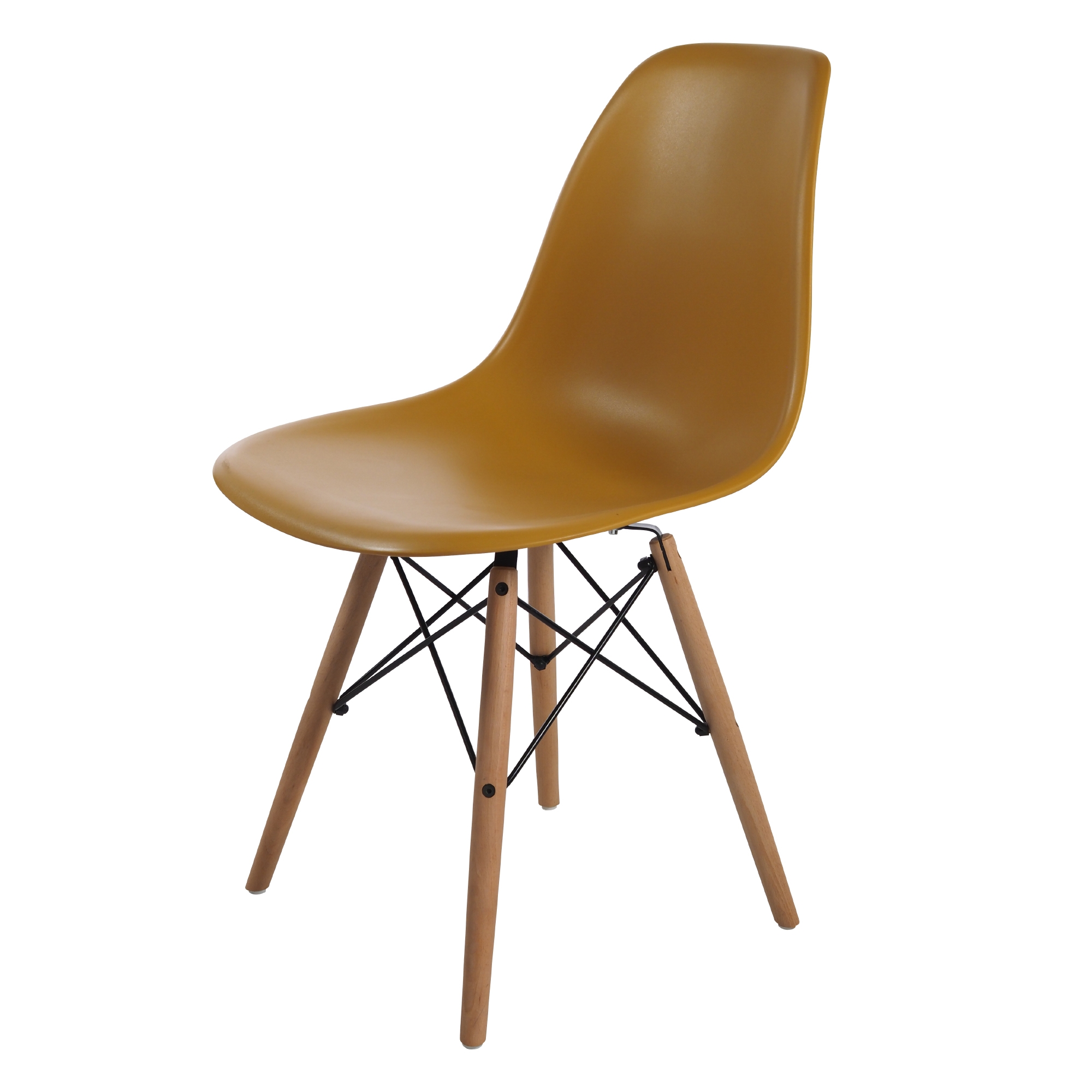 Charles Eames style, Eetkamerstoel DSW mat PP gember