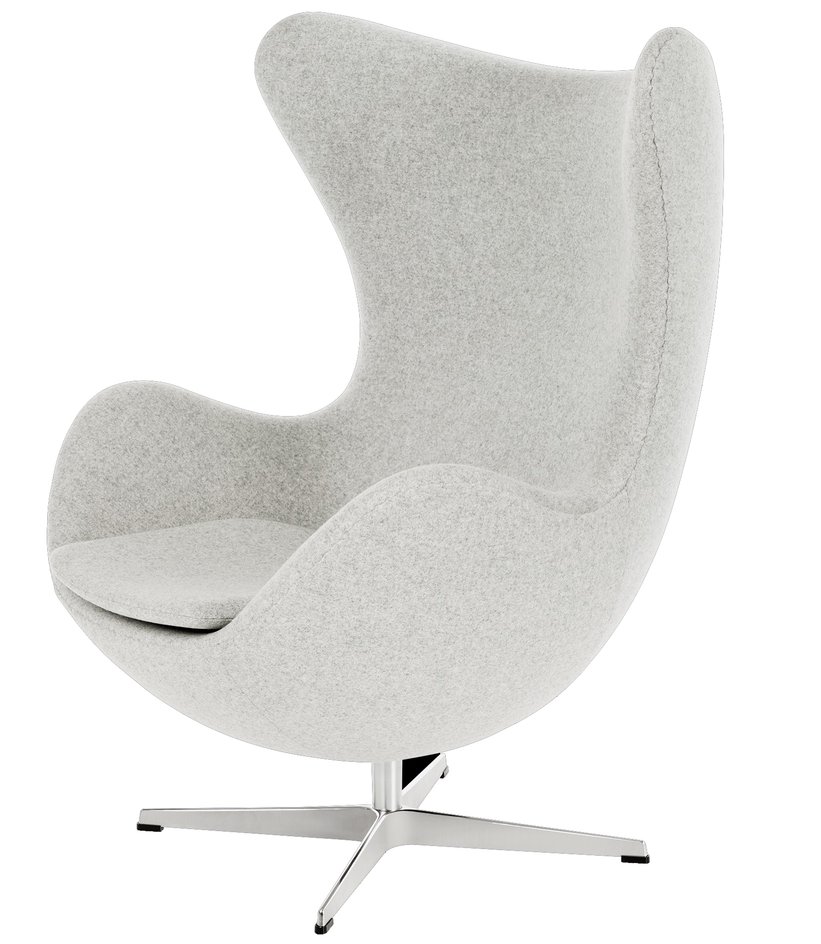 Arne Jacobsen style, Lounge stoel Egg stoel Kasjmier lichtgrijs