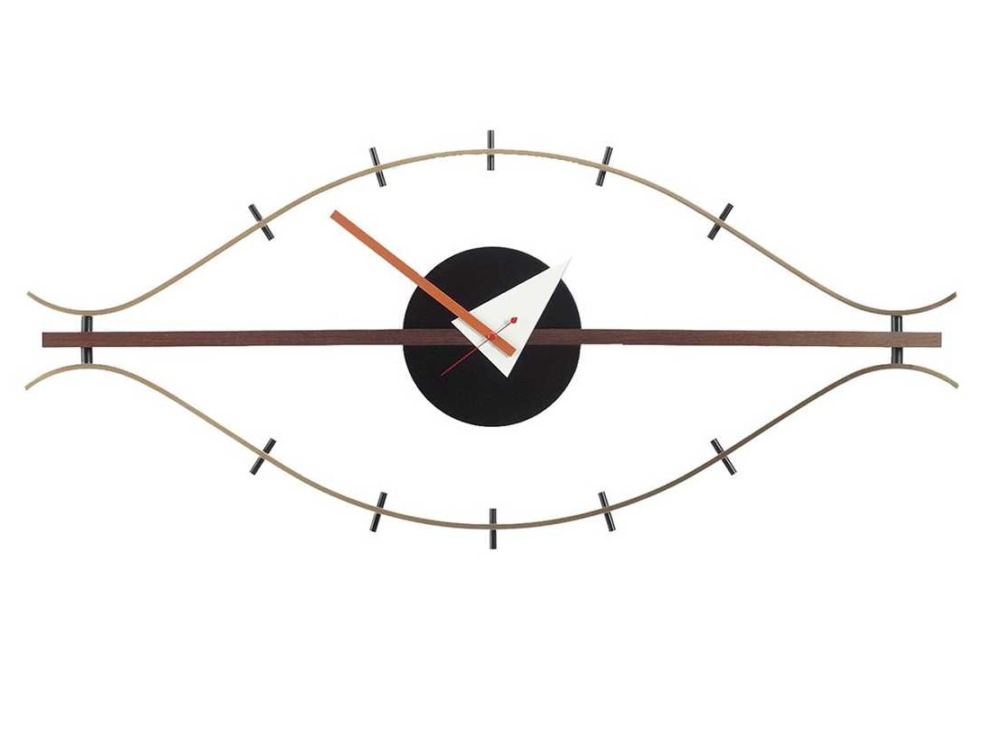 George Nelson style, Wandklok Eye clock veelkleurig