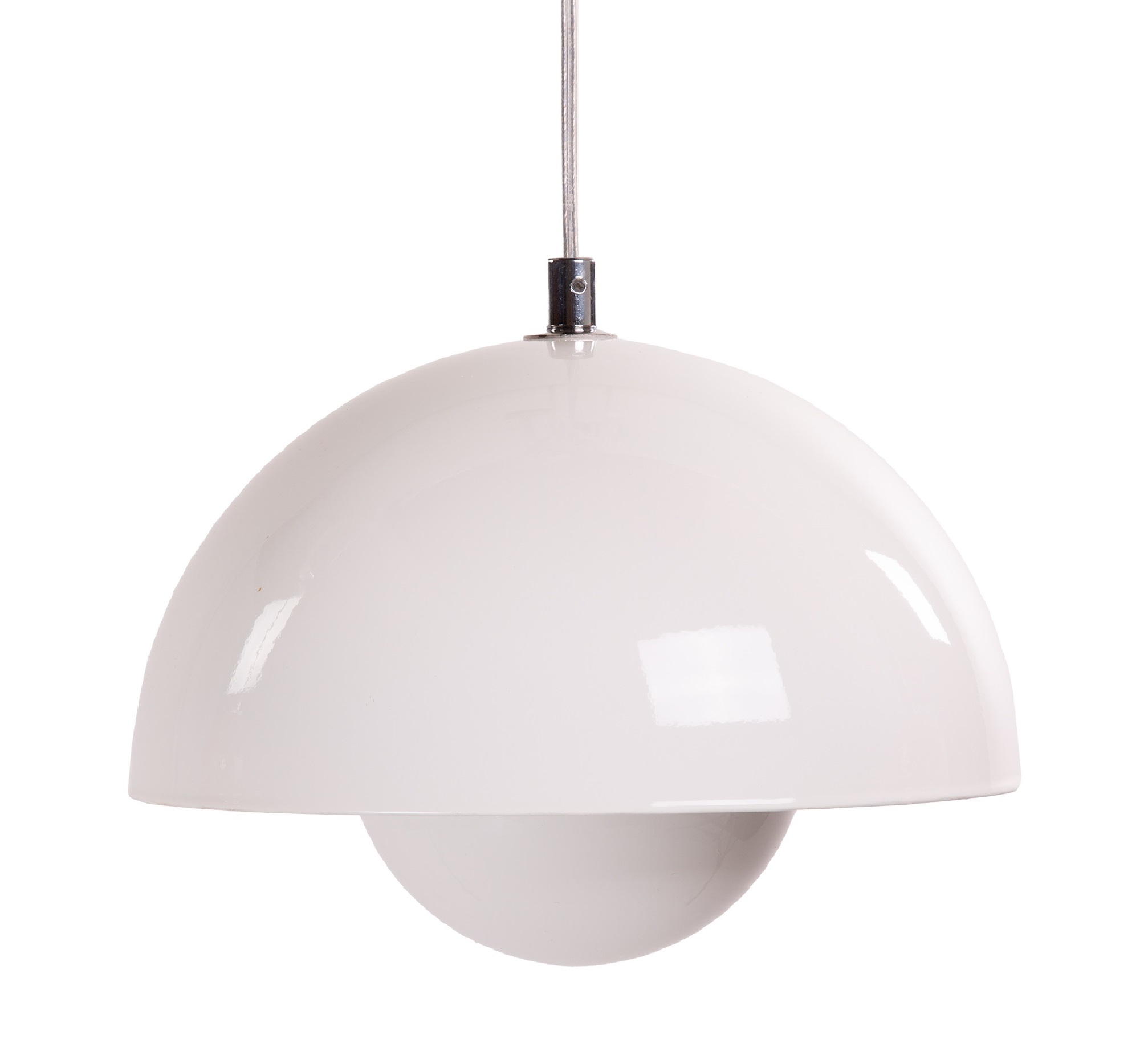 Verner Panton style, Hanglamp Flower Pot large wit