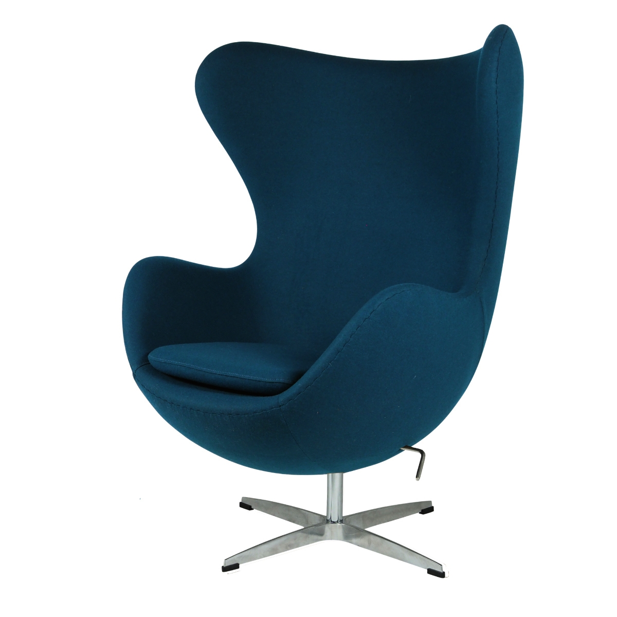 Arne Jacobsen style, Lounge stoel Egg stoel Kasjmier donkerblauw