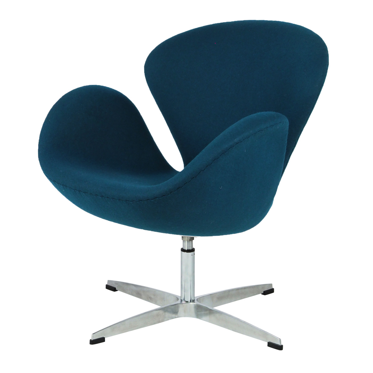 Arne Jacobsen style, Lounge stoel Swan Kasjmier donkerblauw