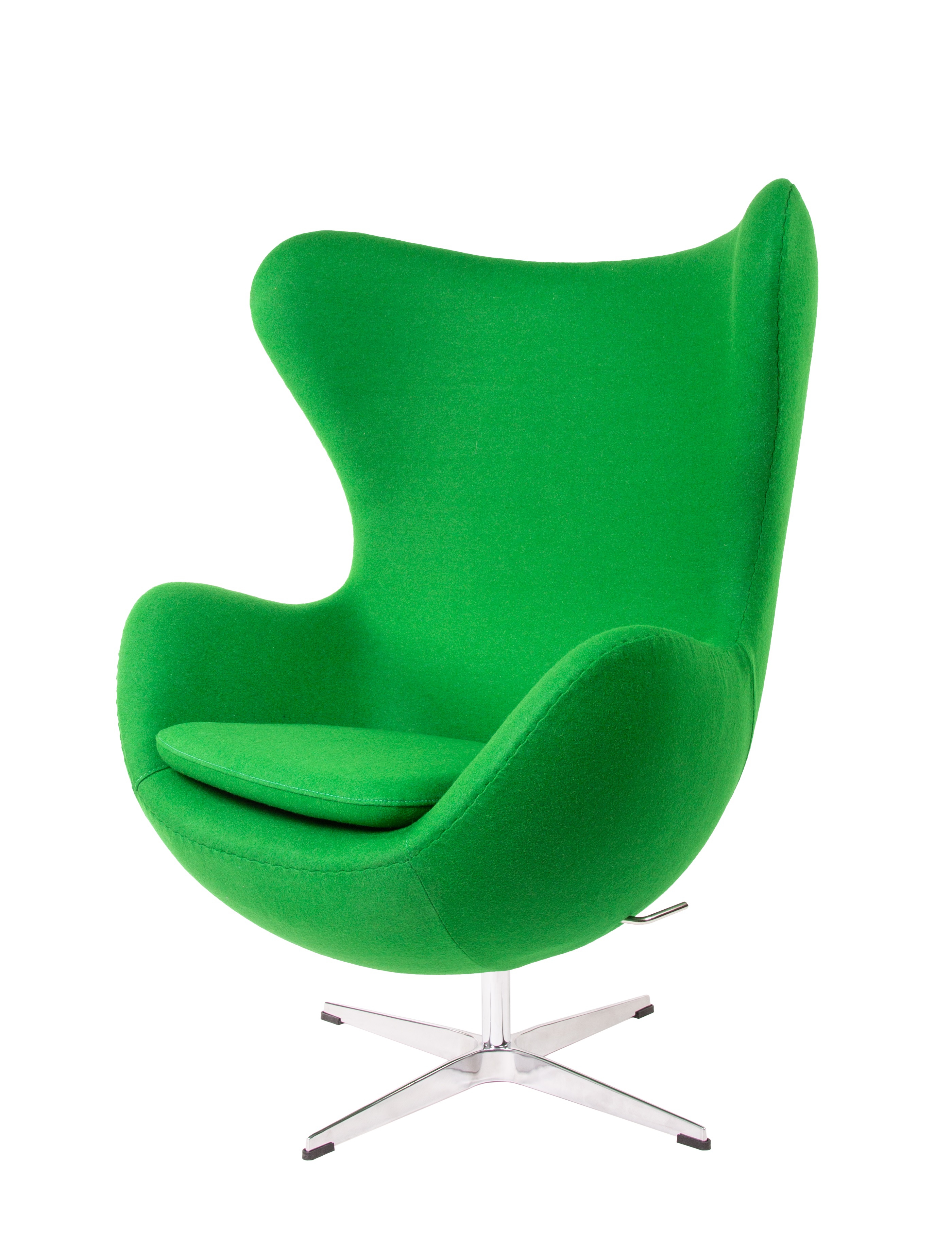 Arne Jacobsen style, Lounge stoel Egg stoel Kasjmier groen