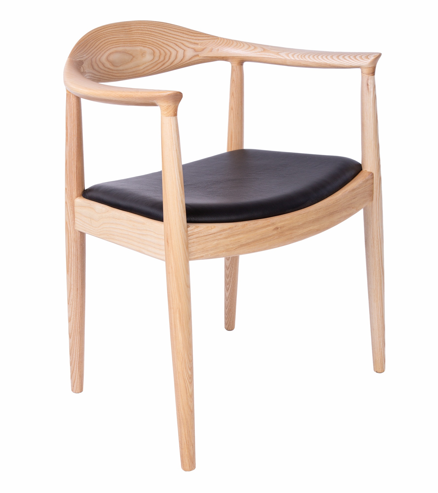 Wegner style, Eetkamerstoel kennedy chair Leder naturel