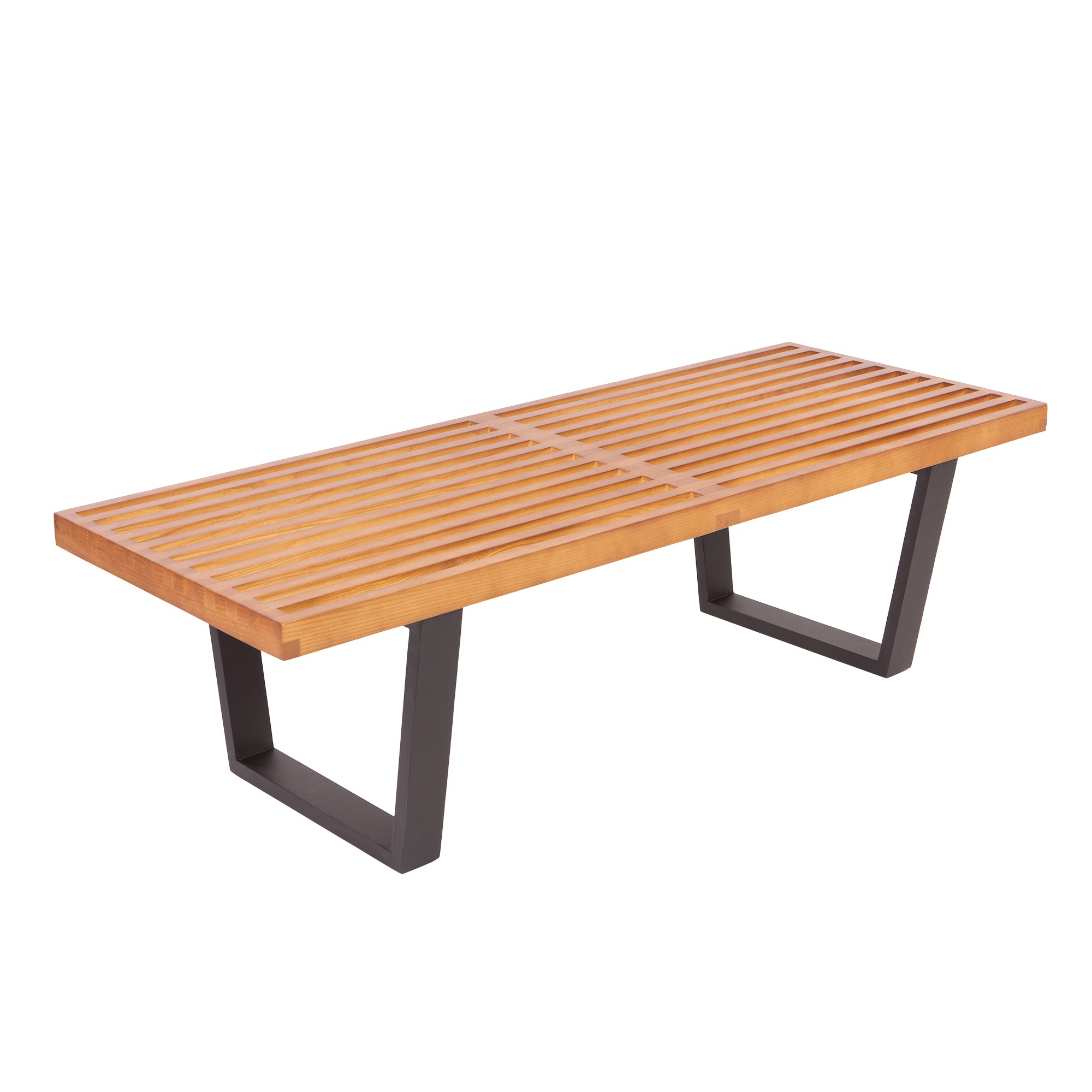 George Nelson style, Bank Nelson Bench Walnoot 123cm